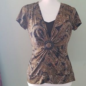 Notations short sleeve shirt size S